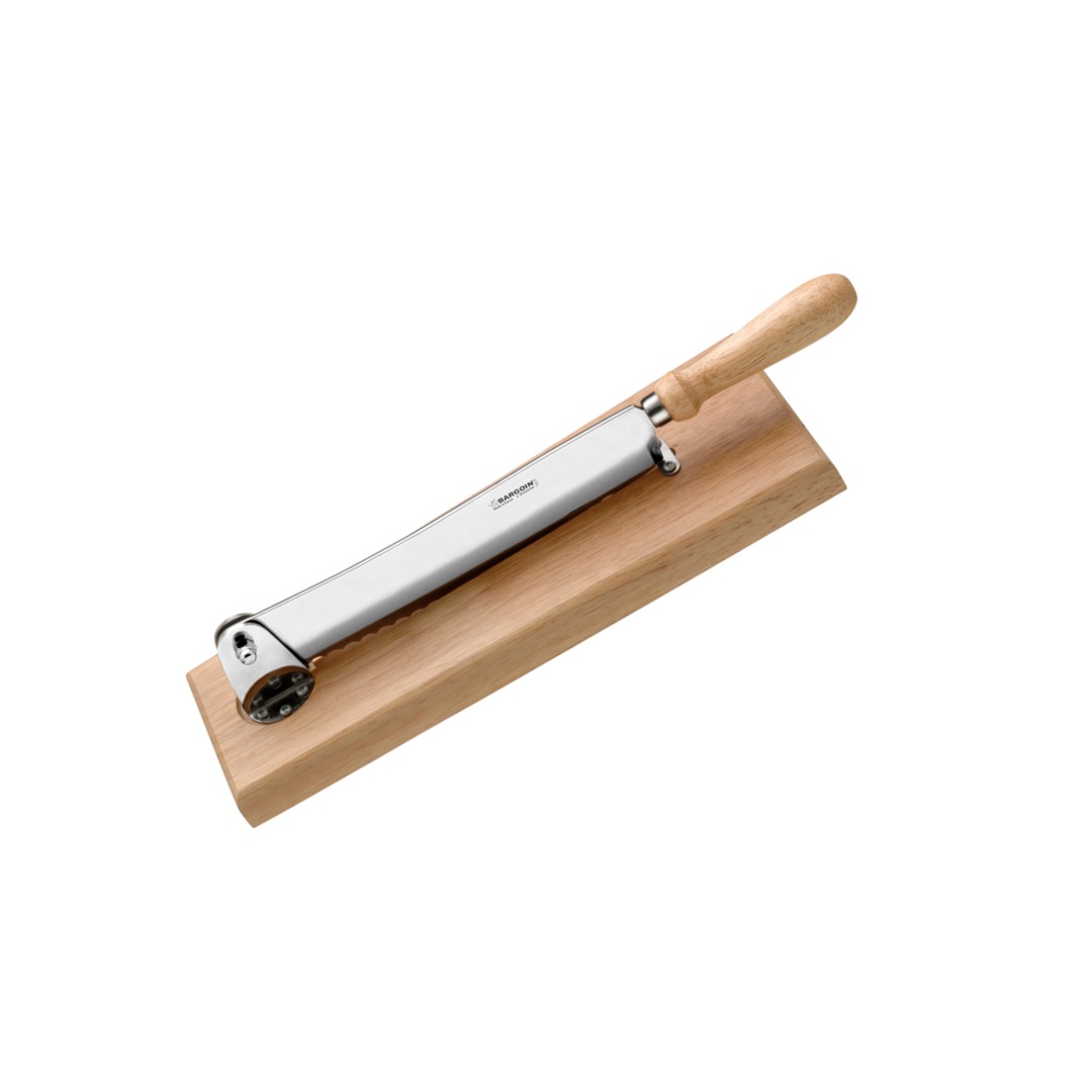 Bread Knife with Stand 25 cm Beech Handle — Fischer France