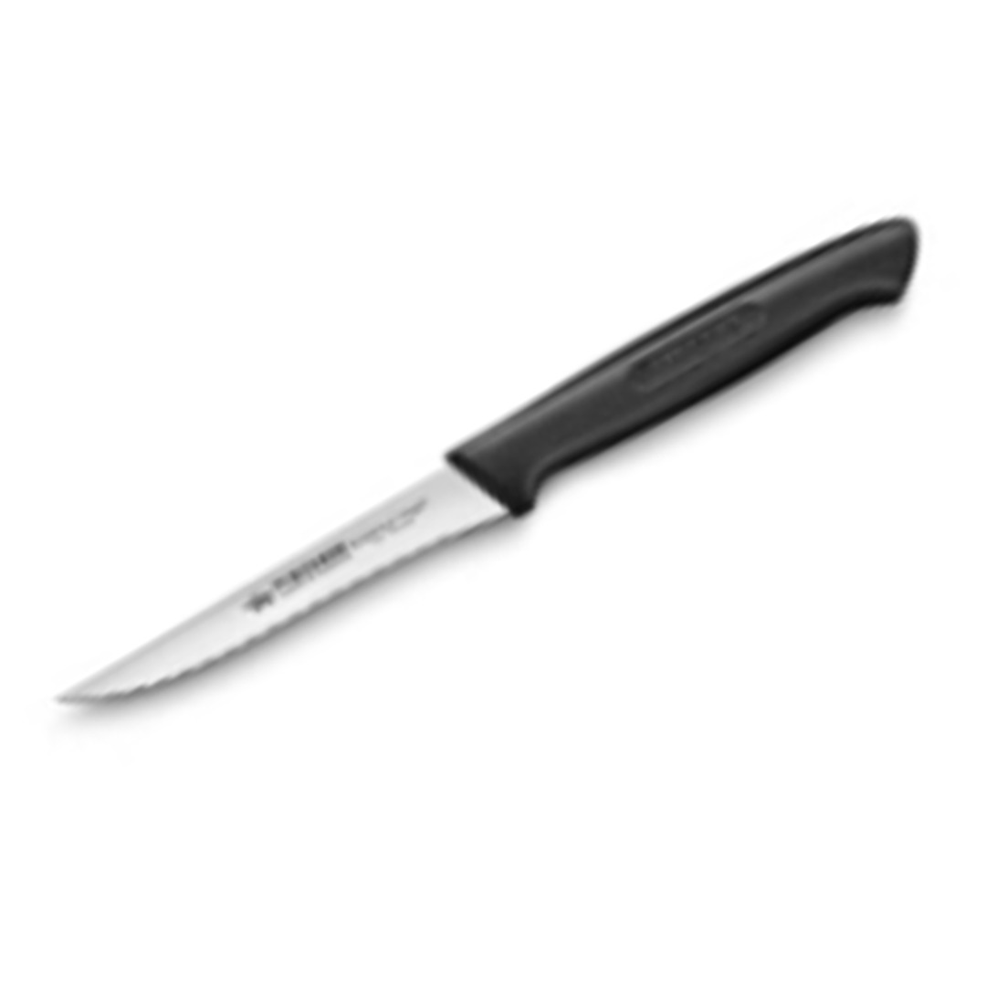 Serrated Steak Knife Black Handle 11cm Set of 6 — Fischer France