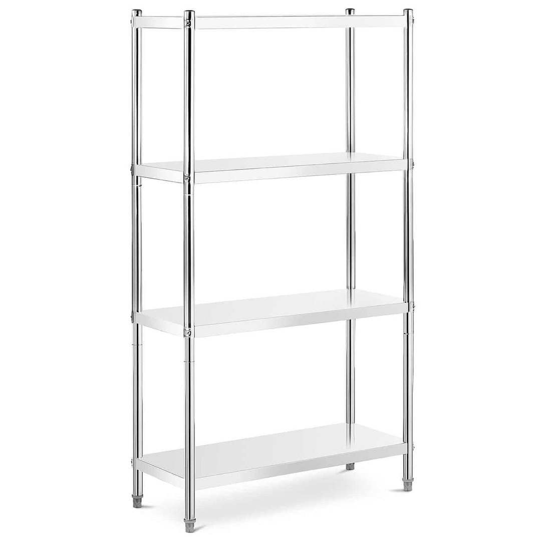 Stainless Steel 4-Tier Shelving Unit 180x50cm