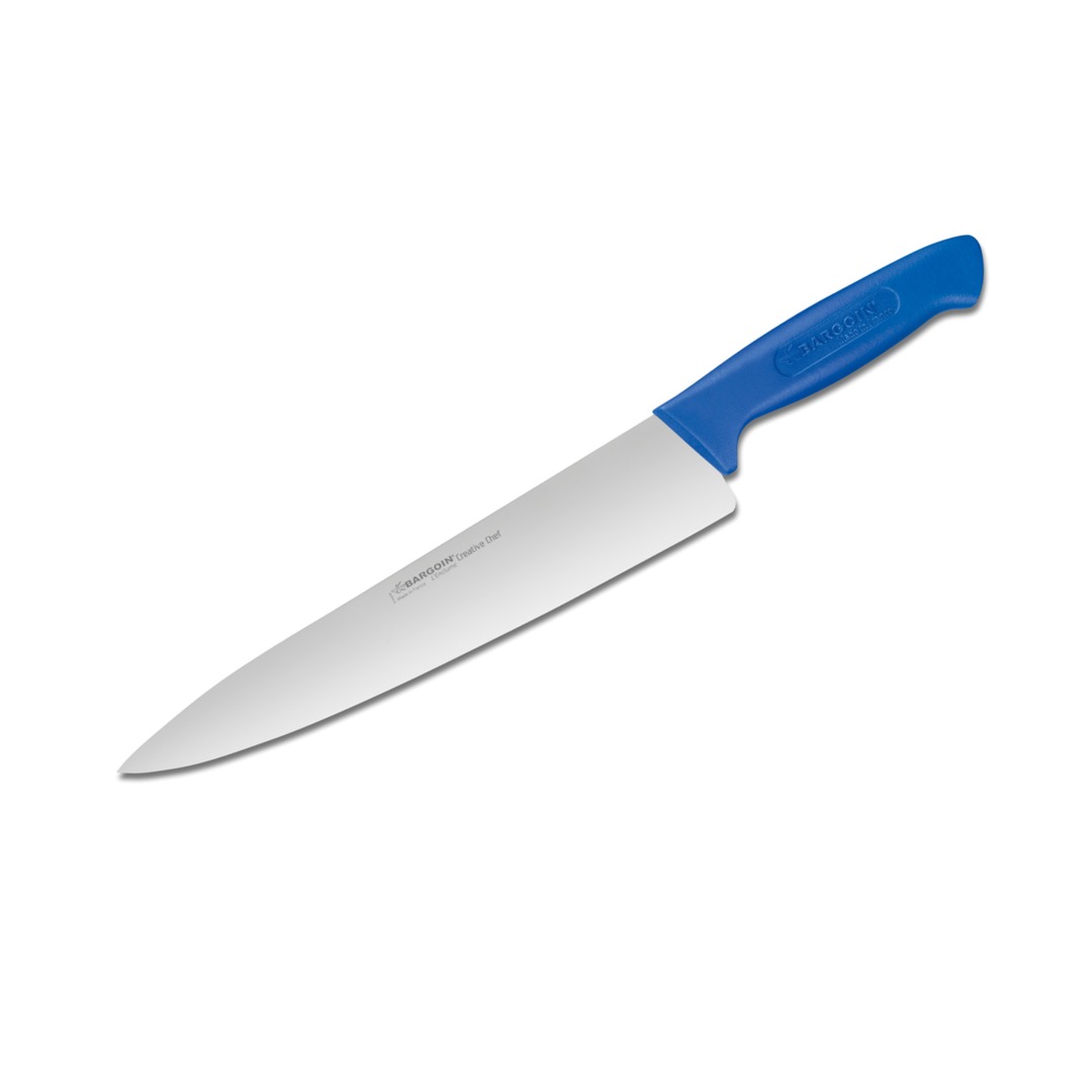 Kitchen Knife 20cm Blue Overmolded Handle