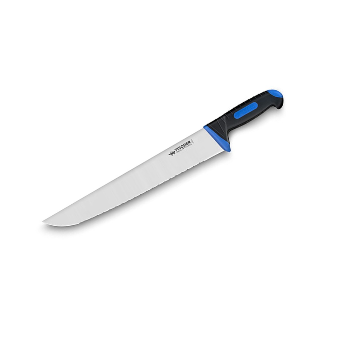 Micro-Serrated Fish Knife 35cm Blue Bi-Material — Fischer France