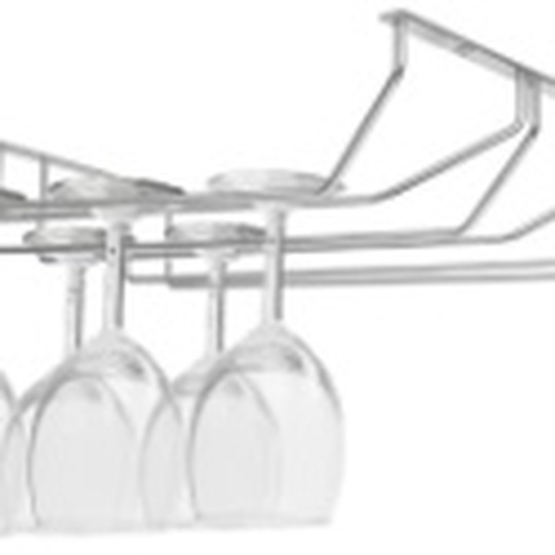 Wire Glass Rack Double Shelf 255-315x350x55 mm — TKF France