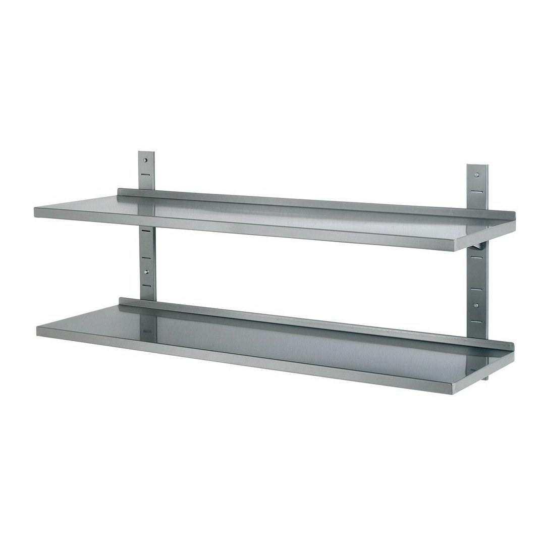 S/S Double Wall Shelves Adjustable 150x30cm — IPEC