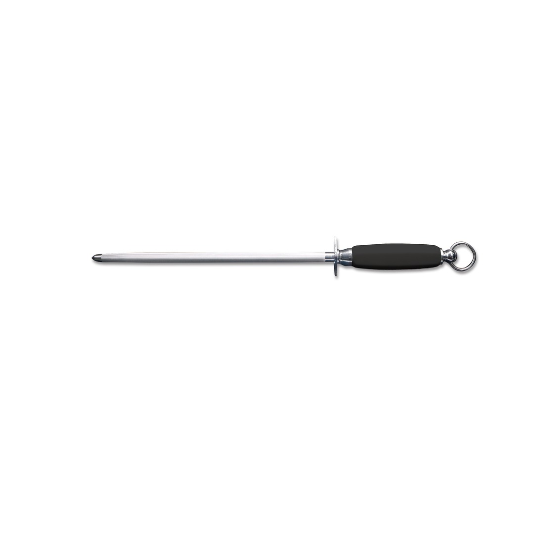 Round Sharpening Steel 30cm Black Handle — Cutlery Pro