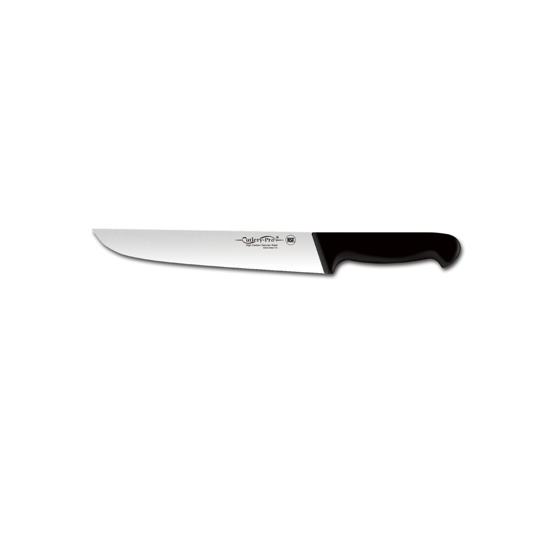 Straight Butcher Knife 18 cm Black Handle — Cutlery Pro
