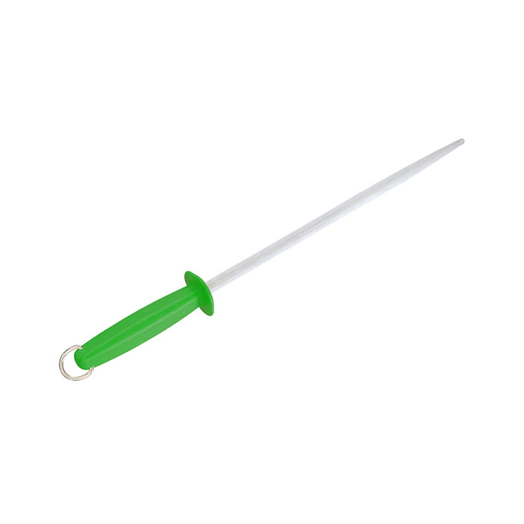 Round Sharpening Steel 30cm Green Handle