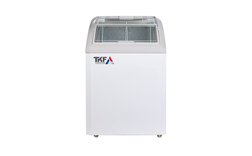 Curved Glass-Door Display Freezer 131L 61.5×67.5×83 cm — TKF France