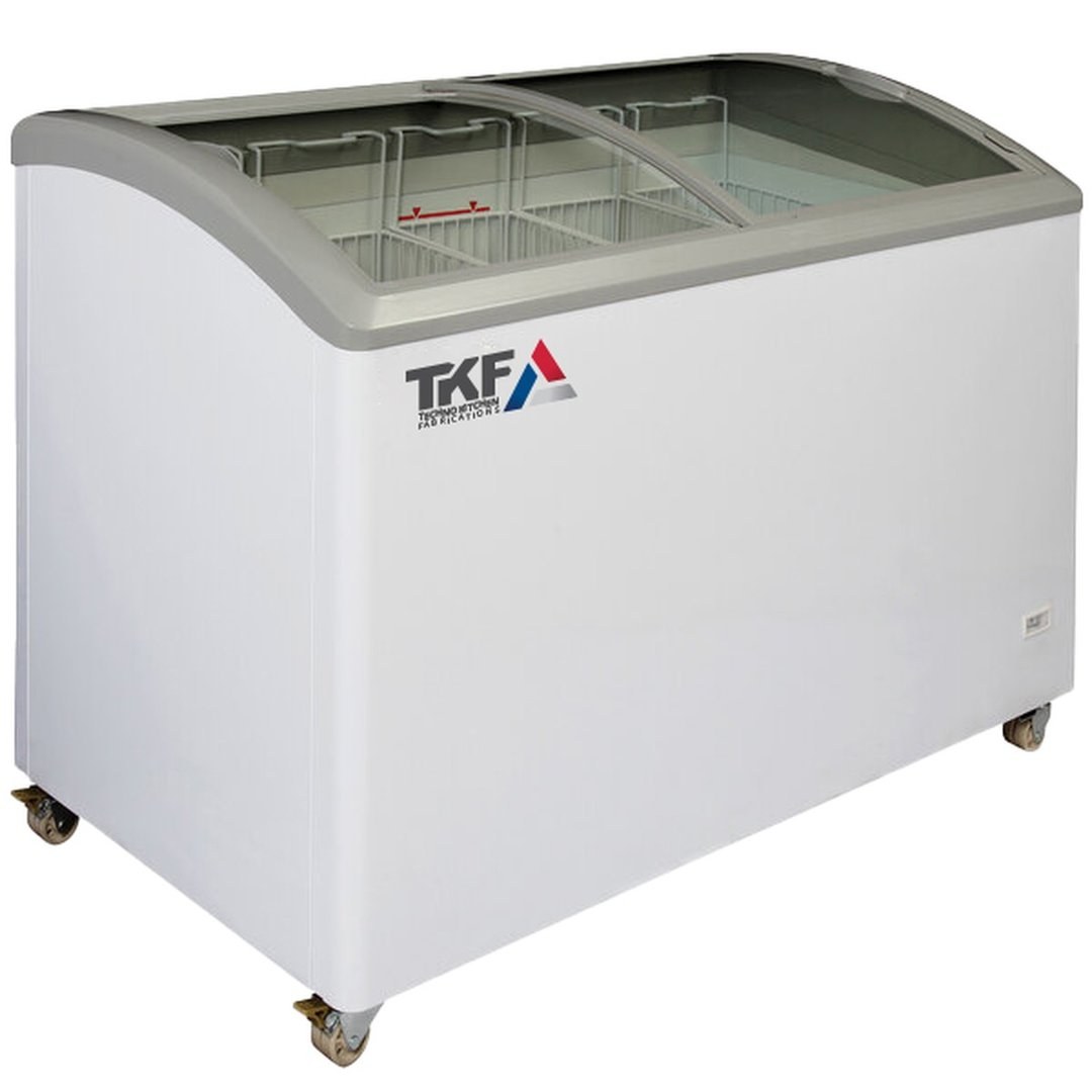 Chest Freezer Double Glass Doors 132x66cm — TKF France