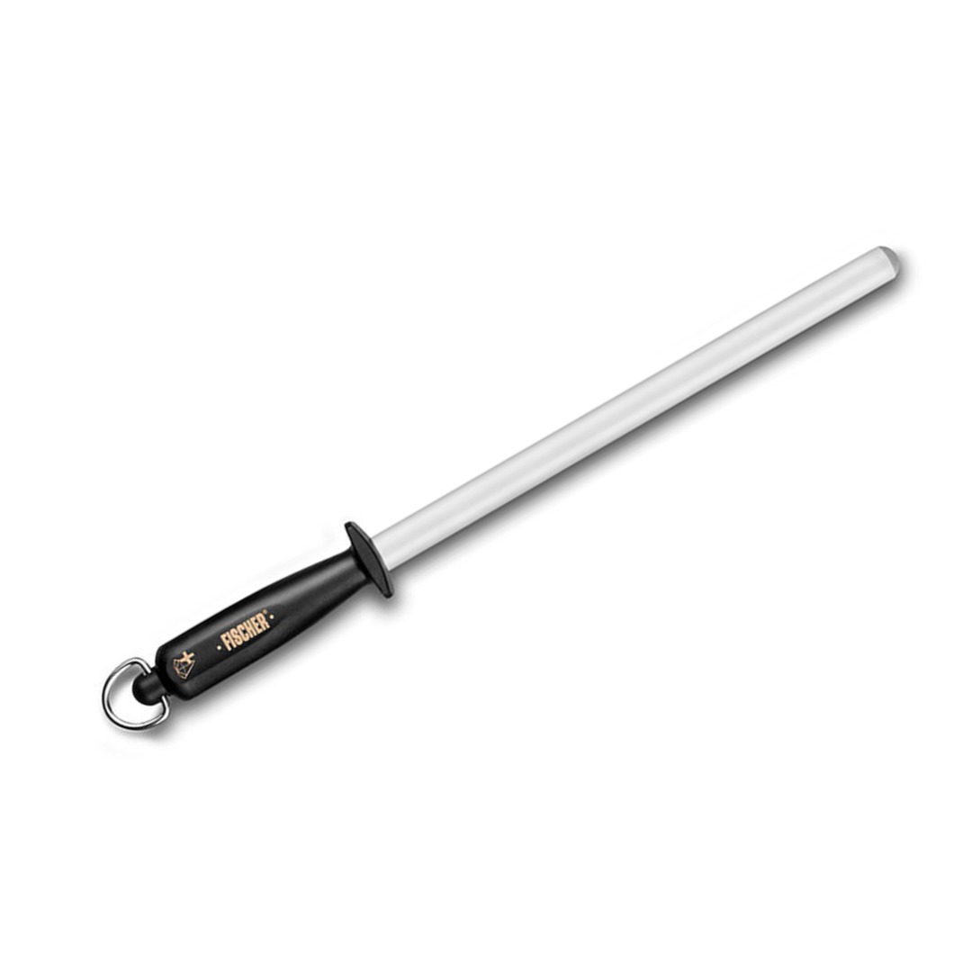Oval Diamond Sharpening Steel 27cm Chrome — Fischer France