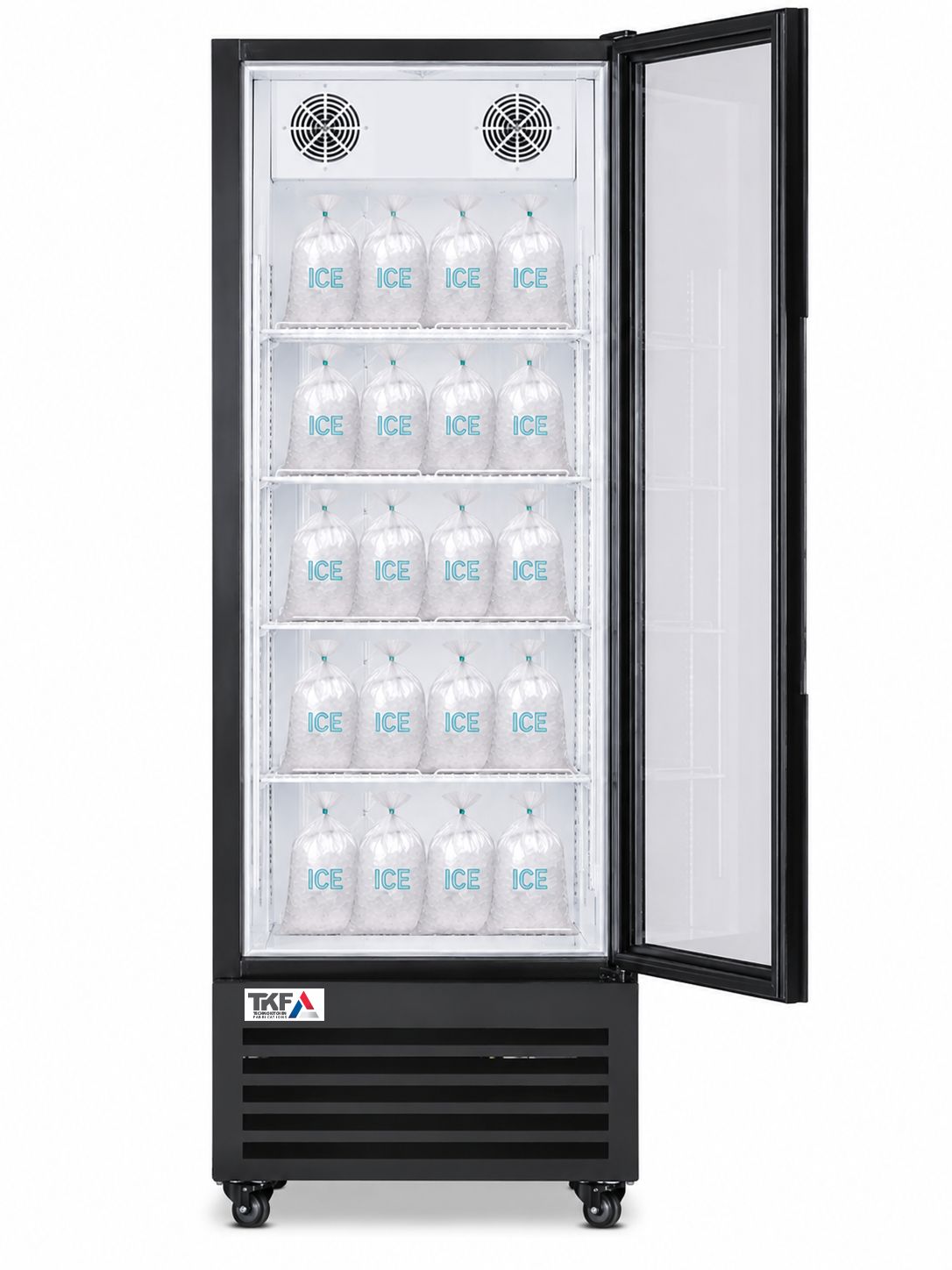 Upright Refrigerator Dual Temperature Single Glass Door 75x98x205cm 780L — TKF France