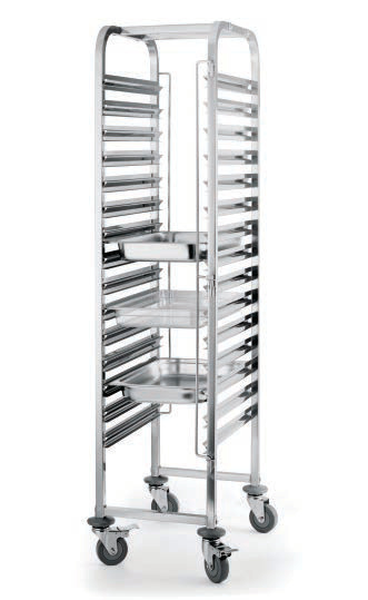 Rack trolley for hotel banqueting service