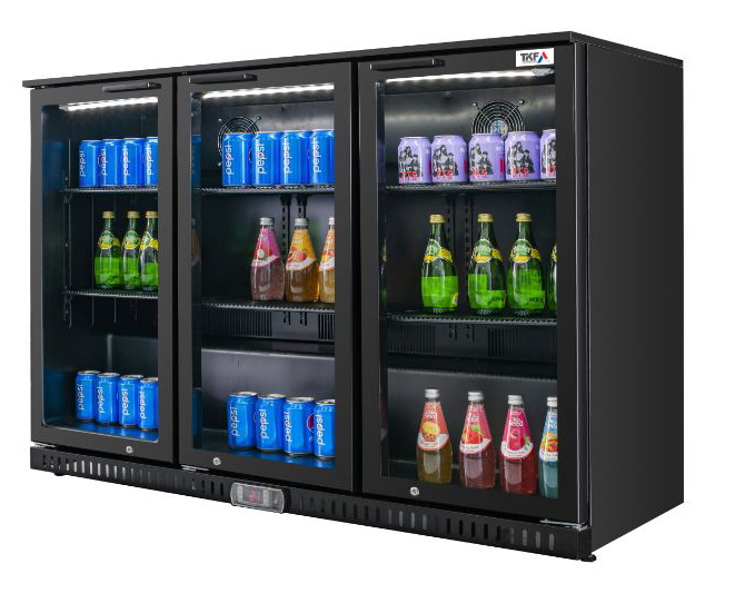 TKF 3-door back bar cooler for beverage storage